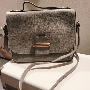 Gray Fossil Crossbody Purse